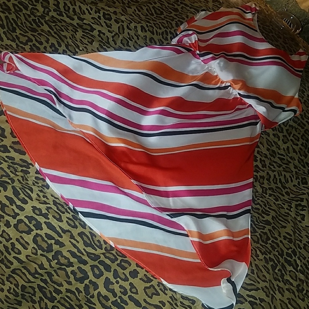 Express silky striped high-low tank dress - Picture 7 of 9